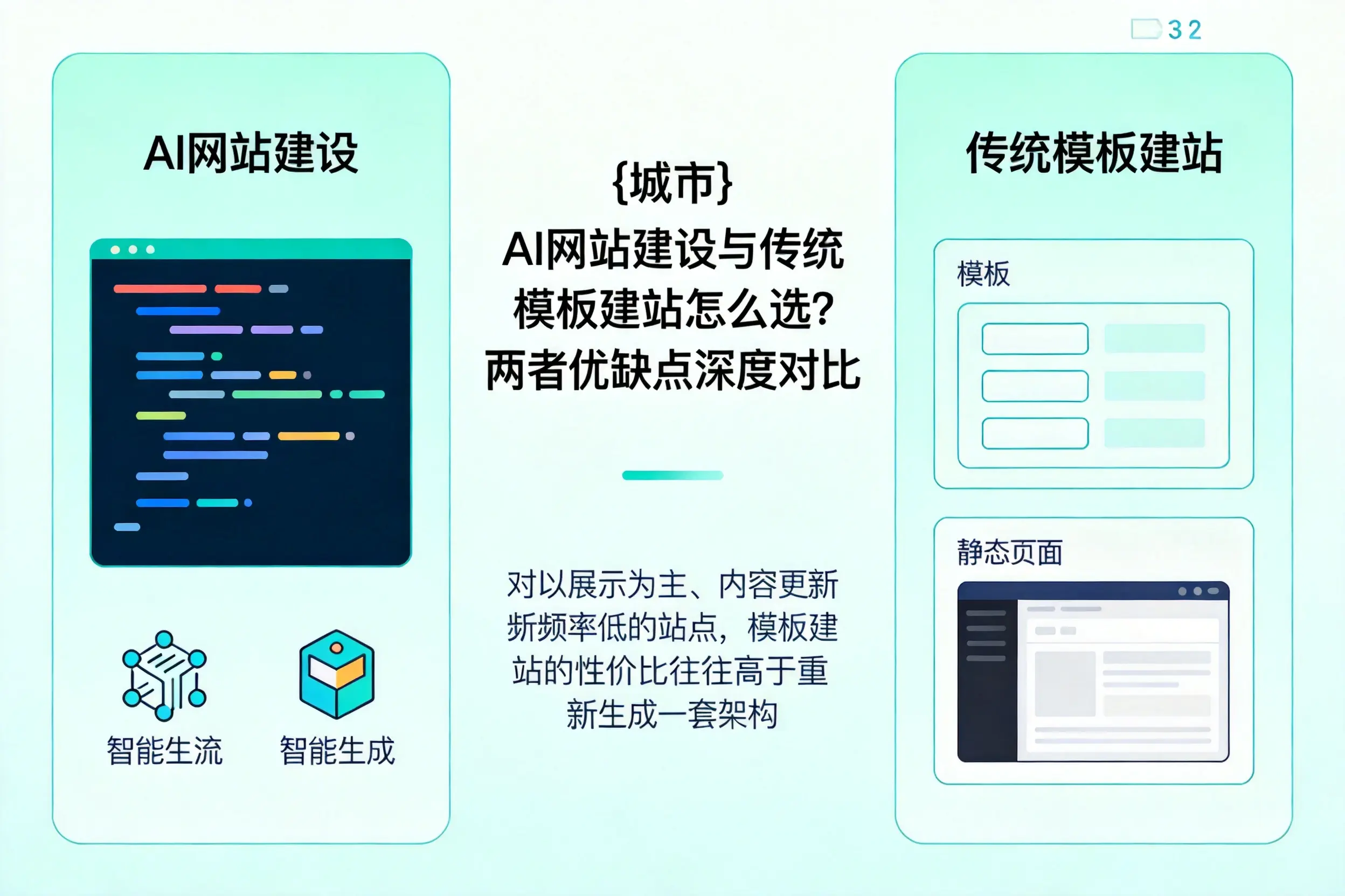 保山AI网站建设与传统模板建站怎么选？两者优缺点深度对比